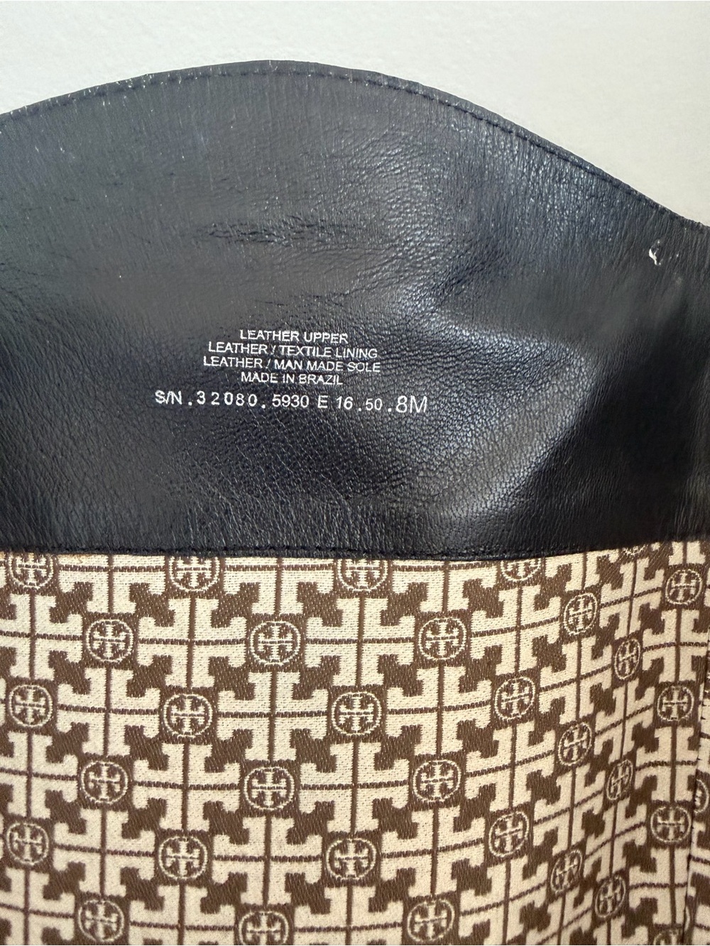 Tory Burch Black Leather Knee-High Boots with Gold Logo - Picture 5 of 16